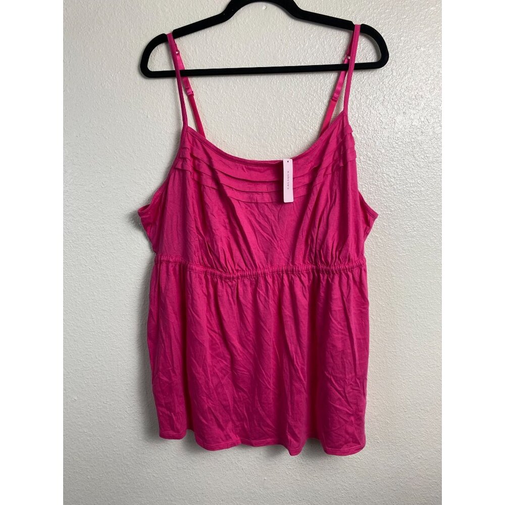 NEW Cacique Womens Sleeveless Pink‎ Cami Tank Top Plus size  26/ 28 Sleepwear
